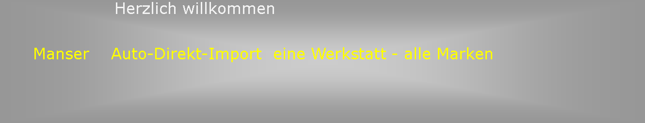 Textfeld: Herzlich willkommen   Manser    Auto-Direkt-Import  eine Werkstatt - alle Marken 